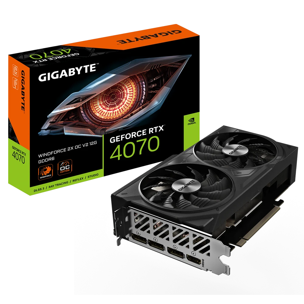 Gigabyte GeForce RTX 4070 WINDFORCE 2X OC V2 12G